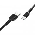 Кабель HOCO X33 Micro 4A Surge flash charging data cable, черный 