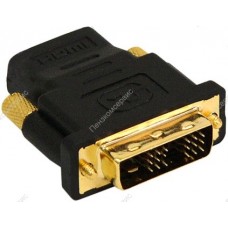 Переходник HDMI-DVI-D 19F/19M (мама-папа), золотые разъемы Gembird [A-HDMI-DVI-2]